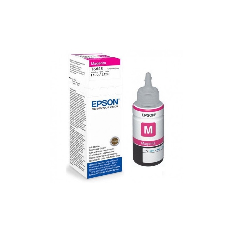 Bouteille d'encre Epson T6643 Magenta 70ml