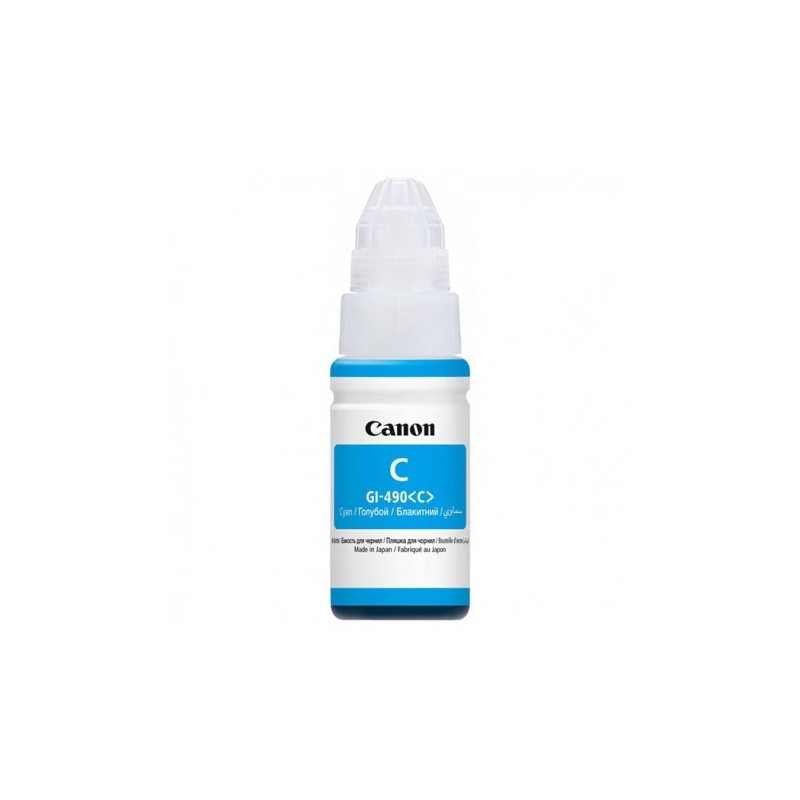 bouteille encre canon gi 490c cyan 70ml couleur bleu