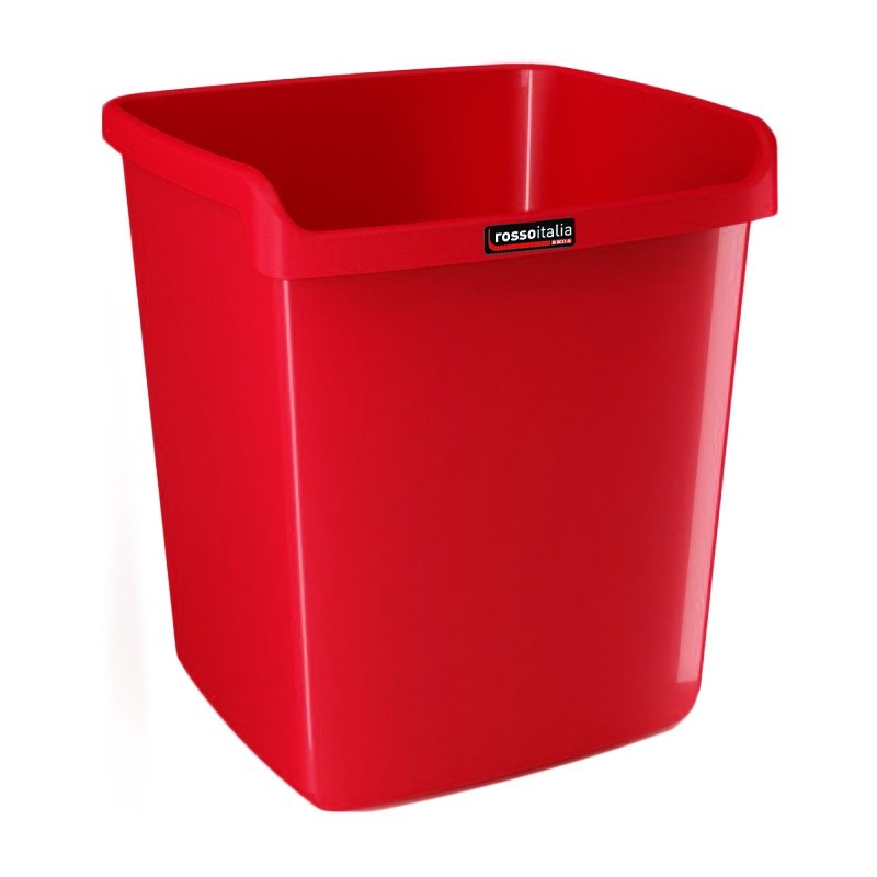 Corbeille A Papier RossoItalia 15L ARDA Rouge 8116RIR