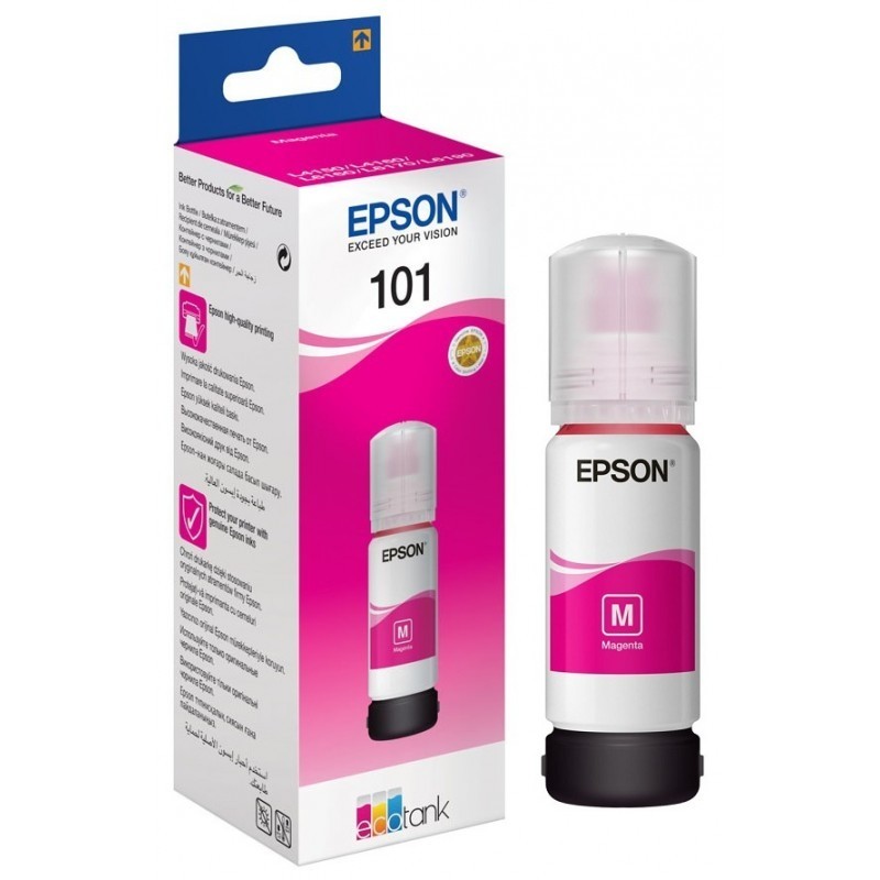 Bouteille d'encre Epson ECOTANK 101 Cyan - C13T03V34A