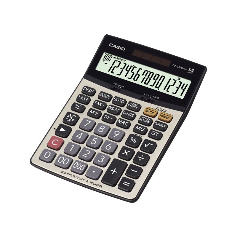 Calculatrice de bureau Casio 14chiffres  (DJ-240-D-PLUS)