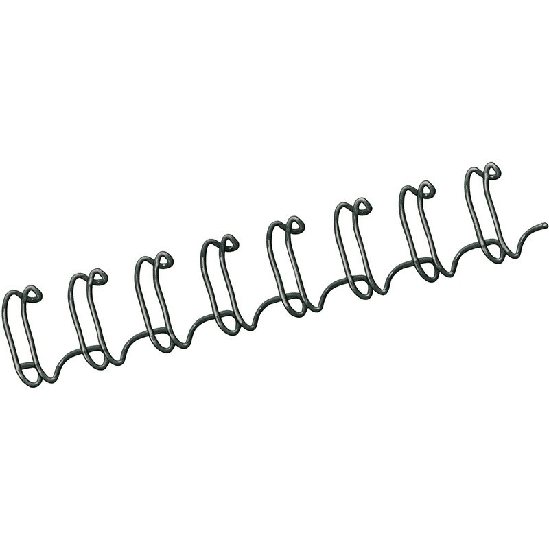 Spirale Métallique 34 boucles 1/4" wire (6mm) Noir  *53218*