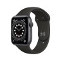 Apple Watch Series 6 GPS, 44mm boitier aluminium gris sidéral avec bracelet sport noir Apple Watch Series 6 GPS, 44mm boitier aluminium gris sidéral avec bracelet sport noir