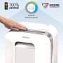 Destructeur Fellowes Powershred LX201 détruisant des feuilles en microparticules, protection haute sécurité