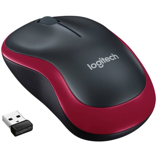 Souris Logitech Sans Fil M185 Rouge