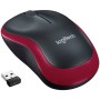 Souris Logitech Sans Fil M185 Rouge