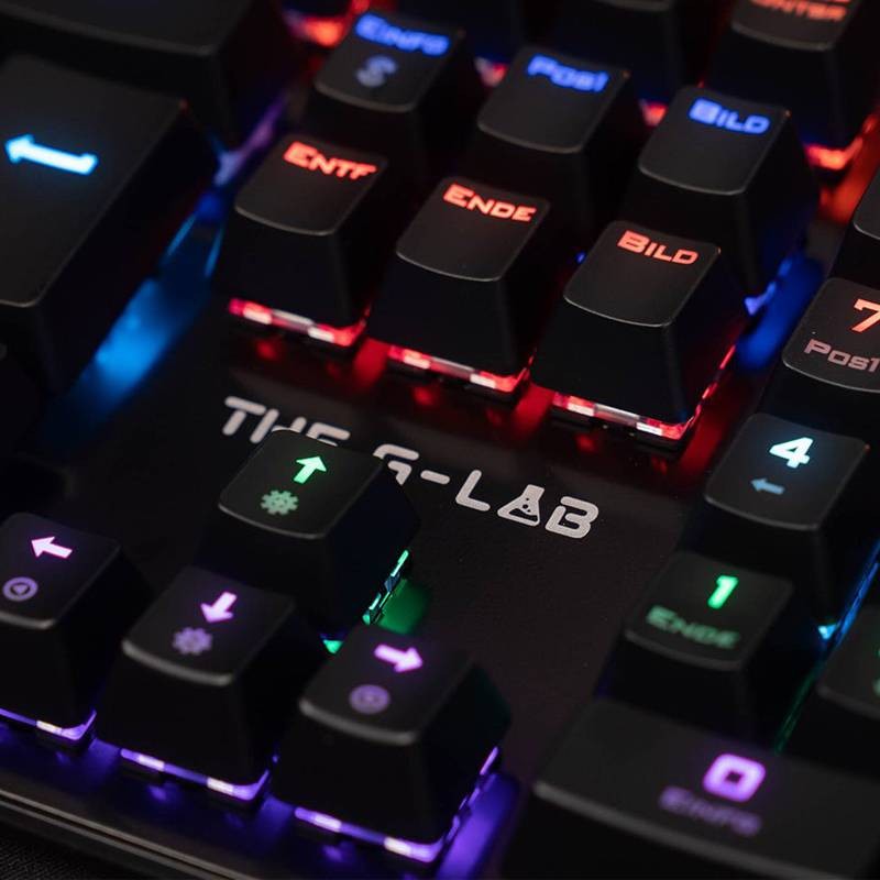 CLAVIER GAMER MÉCANIQUE The G-Lab Keyz Carbon v3 - SWITCH BLUE