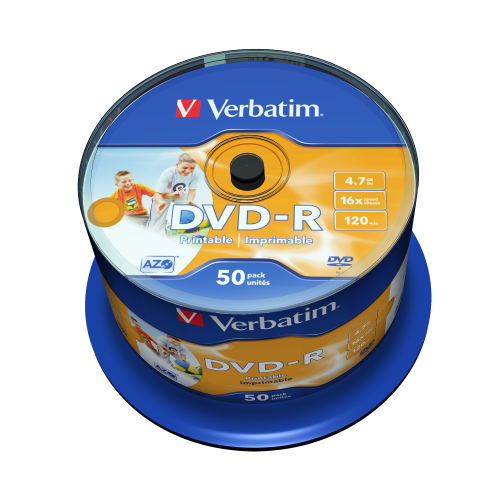 DVD-R Wide Inkjet Printable ID Brand Verbatim