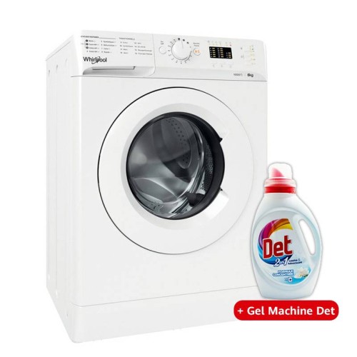 Machine à laver Whirlpool 6 kg WMTA6101NA + Gel Machine Det