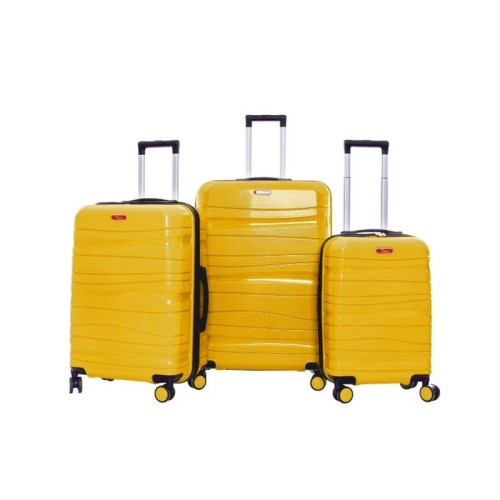 Set de trois valises avec roues démontables Titou - Jaune