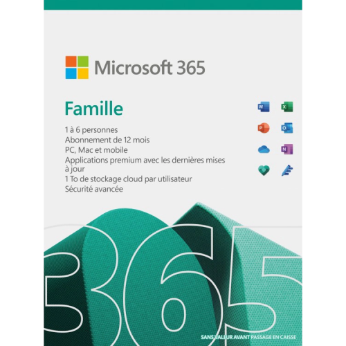 Microsoft Office 365 Personnel 6 Utilisateurs 1an