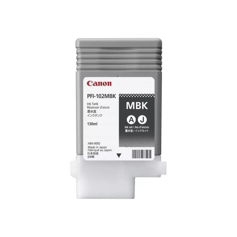 Cartouche encre Noire Mate PFI-102 MBK Canon 130 ml