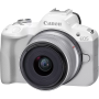Appareil photo hybride Canon EOS R50  +  objectif RF-S 18-45mm F4.5-6.3 IS STM - Blanc