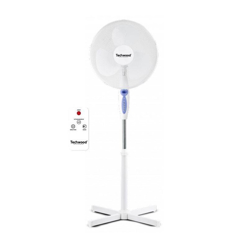 Ventilateur Sur Pied TECHWOOD TVE-473T - Blanc