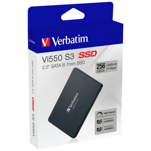 Disque Dur Interne Verbatim 256Go SSD VI550 S3 SATA 2.5" (049351)