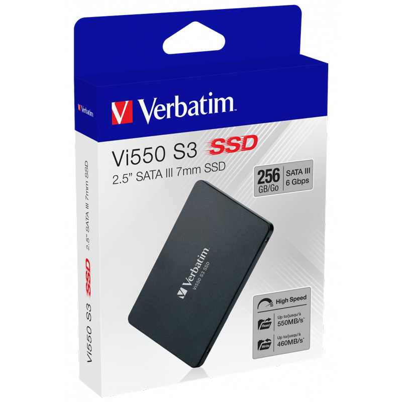 Disque Dur Interne Verbatim 256Go SSD VI550 S3 SATA 2.5" (049351)