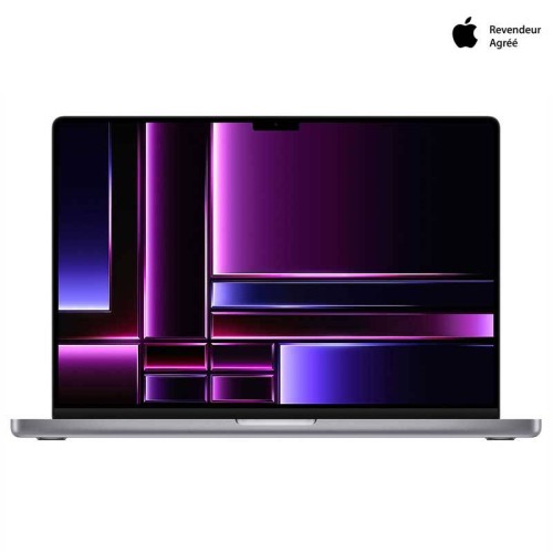 front view Apple MacBook Pro 14" M2 Pro 2023 512Go SSD 16Go TouchBar Gris sidéral