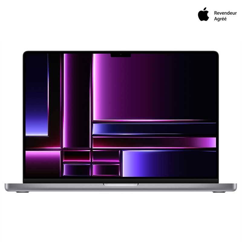front view Apple MacBook Pro 14" M2 Pro 2023 512Go SSD 16Go TouchBar Gris sidéral