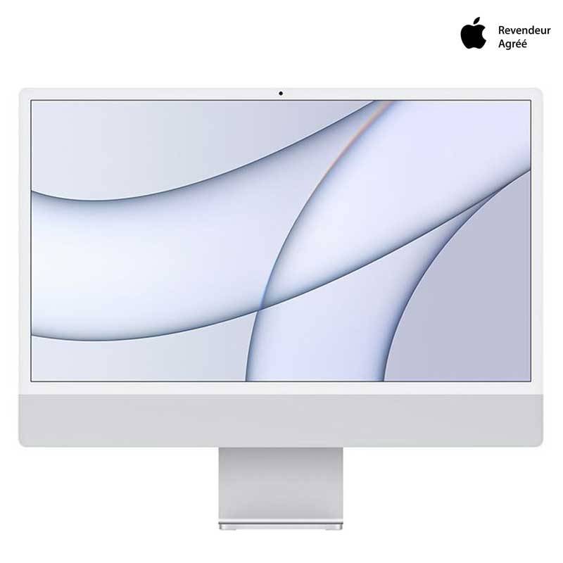 Apple iMac 24''  Retina 4.5K - Puce M1 - 8Go - 256Go SSD -Silver