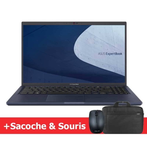 pc asus expertbook b1500cab-bq1961 i5 12e gen 16go 512go ssd avec sacoche et souris cadeaux offertes