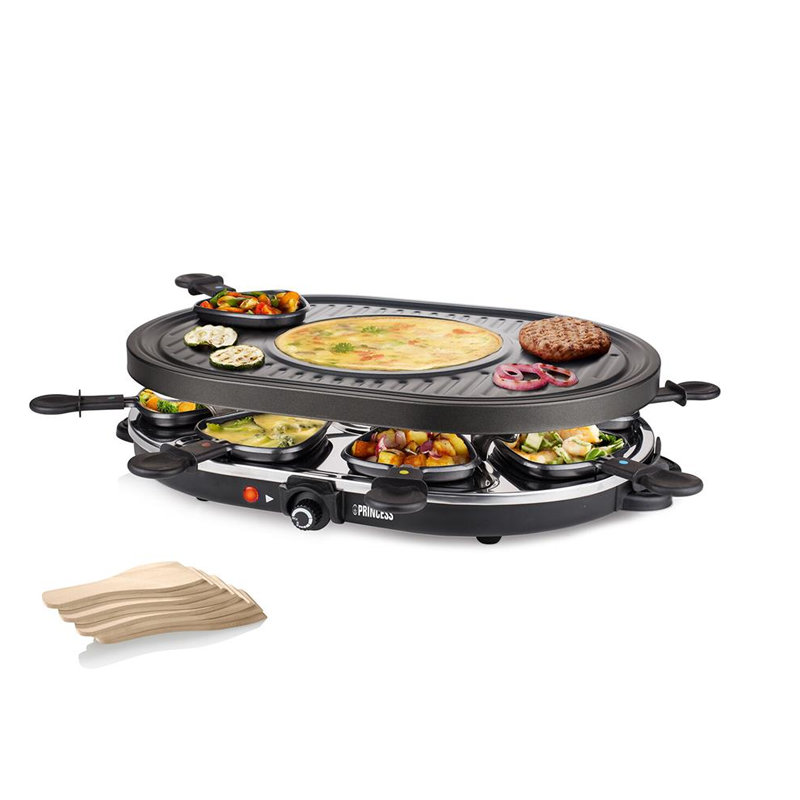 Appareil à raclette Princess 162700 l 1200W l Oval Grill Party 8