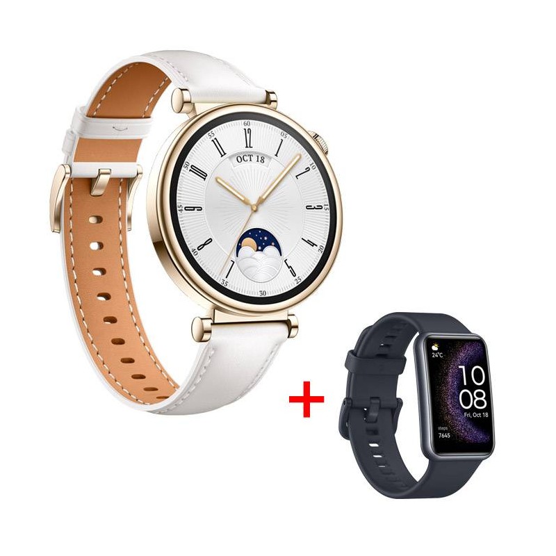 Montre Connecté HUAWEI Watch Watch GT 4 41mm - White + HUAWEI Watch FIT SE