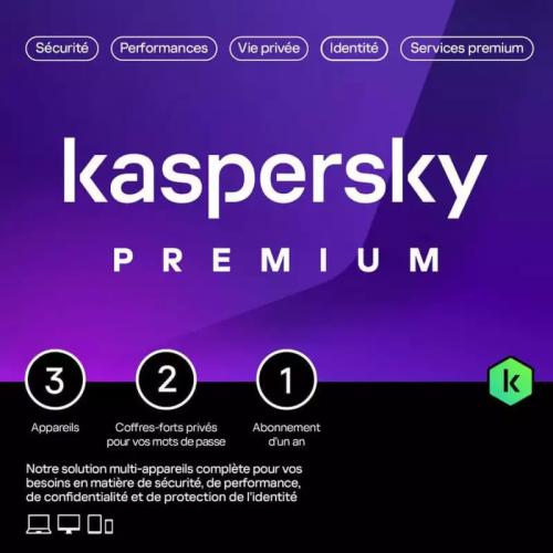 ANTIVIRUS KASPERSKY PREMIUM 3 POSTES / 1AN