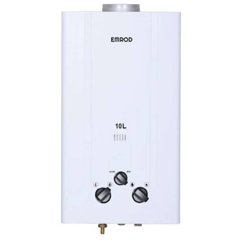 Chauffe Eau À Gaz Naturel Emrod 10L l Blanc