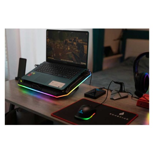 SUPPORT DE REFROIDISSEMENT GAMING SUREFIRE BORA X1  AVEC ÉCLAIRAGE RVB