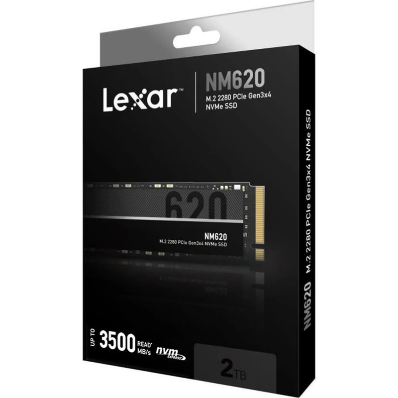 Disque Dur Interne SSD Lexar NM620 M.2 2280 PCIe Gen 3x4 - 2To