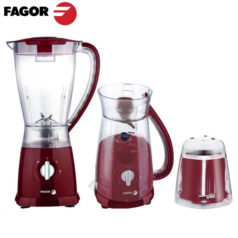 BLENDER FAGOR FG888 AVEC MINI HACHOIR 500W - ROUGE