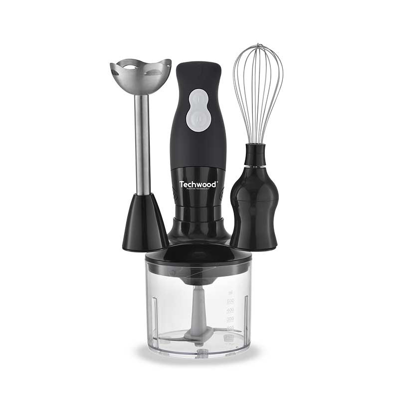Mixeur plongeant Techwood TWPO60162 | 3en1 | 300W | Noir