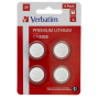 Pile Verbatim - CR2032 au lithium 3V (pack de 4)  - 49533