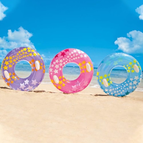 Bouée gonflable étoiles magiques Intex 59256 Violet/Rose/Bleu