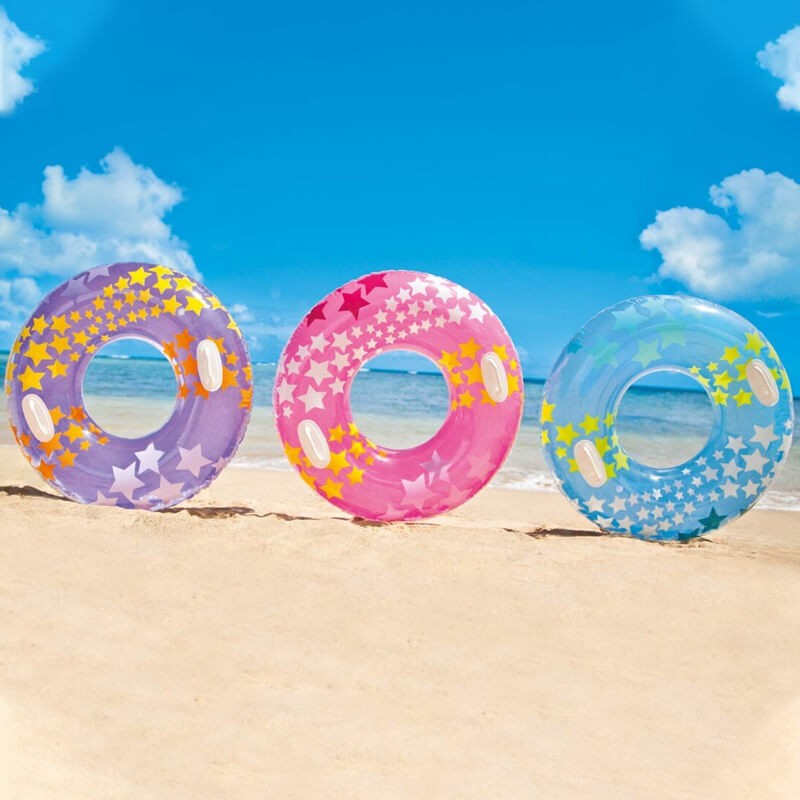 Bouée gonflable étoiles magiques Intex 59256 Violet/Rose/Bleu