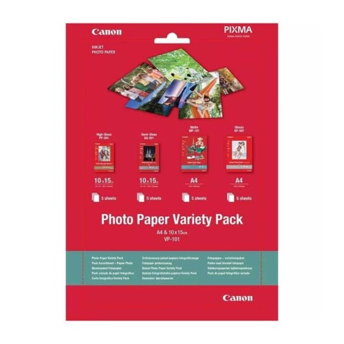 pack variété papier photo canon vp-101