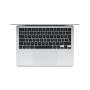 Apple macbook air m3 13 pouces (2024) couleur argent top side view Apple macbook air m3 13 pouces (2024) couleur argent top side view