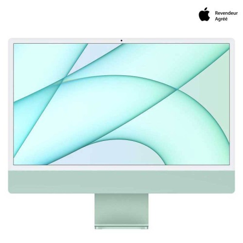 Vue de face de l'iMac 24'' M3 2023 couleur verte