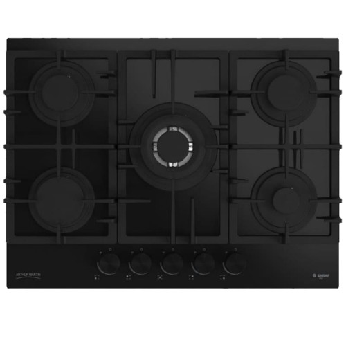 Plaque Encastrable 5Feux ARTHUR MARTIN Vitre Noir