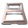 Vue latérale du support PC portable INCA INC-121G Rose avec pieds antidérapants