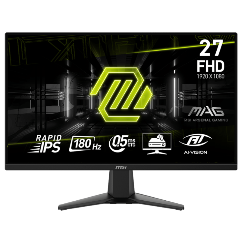 vue frontale Ecran Gaming MSI MAG 275F 27 pouces FHD IPS 180 Hz