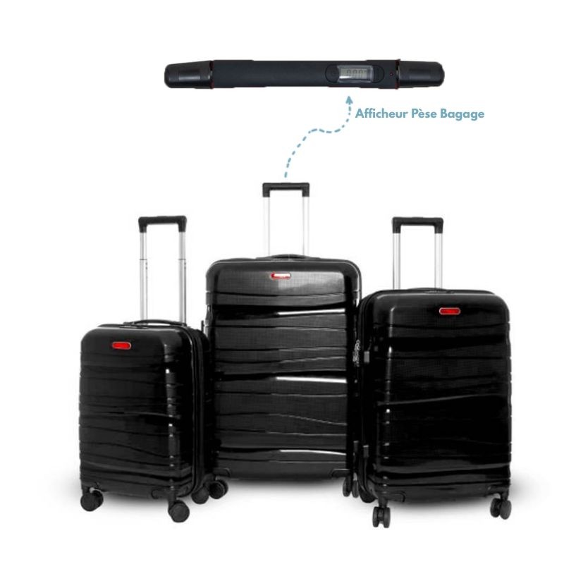 Ensemble de 3 Valises TITOU roues démontables Avec Afficheur Pese Bagage