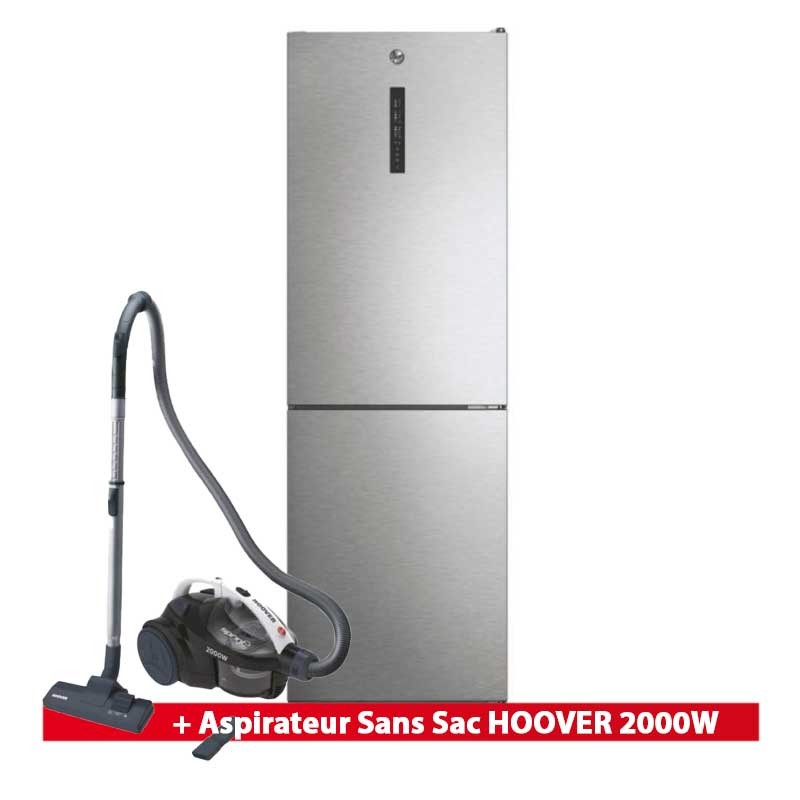 front view RÉFRIGÉRATEUR COMBINÉ NOFROST HOOVER 341L