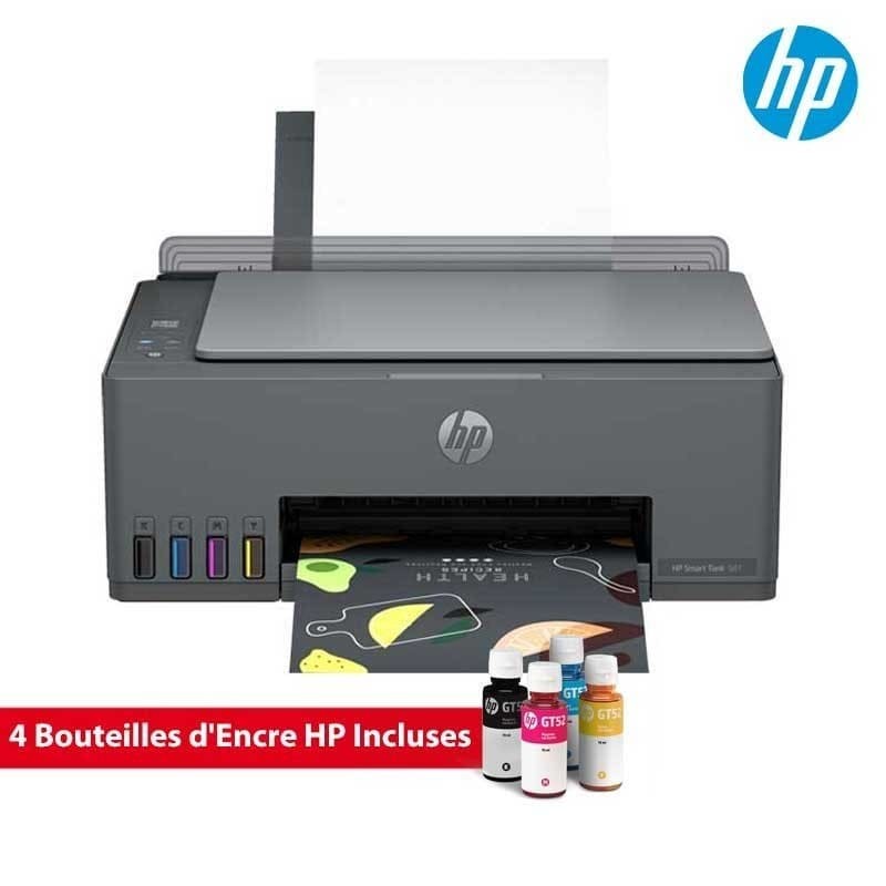 Imprimante multifonction HP Smart Tank 581 3en1 couleur WIFI avec bouteilles d'encre incluses prix Tunisie