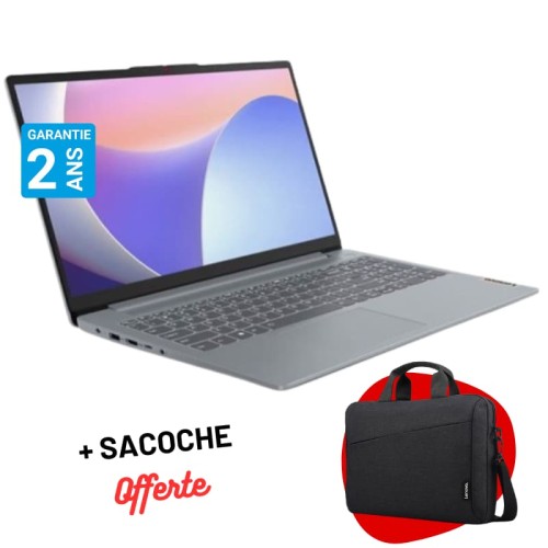 PC Portable Lenovo IPS3 – Ryzen 5 7520U – 16 Go – 512 Go SSD - FreeDOS – Gris