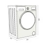 Dimensions Lave linge Frontale FOCUS F1208S silver