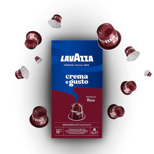 Lot de 10 capsules de café Lavazza Crema E Gusto Ricco