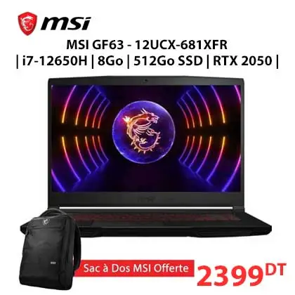 PC Gamer MSI GF63 i7-12650H PC Gamer MSI GF63 i7-12650H