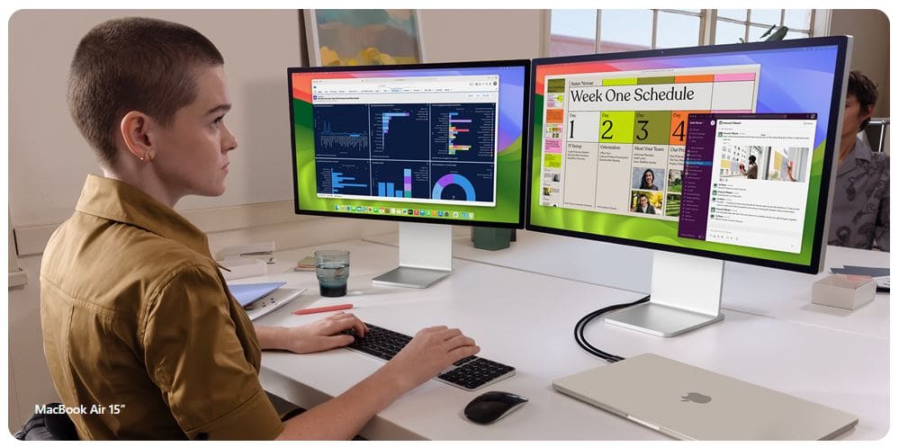 appel macbook air mp3 13 pouces 2024 silver 8go 256go compatible