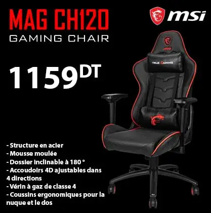 Chaise Gaming MSI MAG CH120 Chaise Gaming MSI MAG CH120